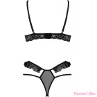 PASSION - DOLLY SET TWO PIECES BLACK L/XL