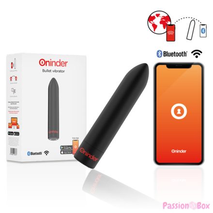 ONINDER - BERLIN BULLET VIBRATOR BLACK 9 MODES 8.5 X 2 CM - FREE APP