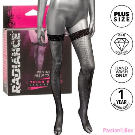 CALEXOTICS - RADIANCE THIGH HIGH STOCKINGS RHINE PLUS SIZE