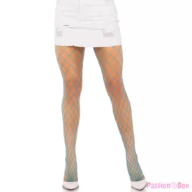 LEG AVENUE - DIAMOND FISHNNET PANTYHOSE BLUE