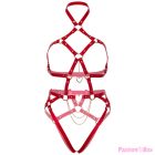LEG AVENUE - HEART BODY HARNESS RED M