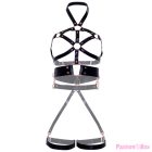 LEG AVENUE - VEGAN LEATHER GRIP BODY HARNESS BLACK S