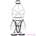LEG AVENUE - HARNESS BRA & PEARL GARTER S