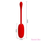 PRETTY LOVE - JULIUS WATERPROOF-RECHARGEABLE VIBRATING EGG RED