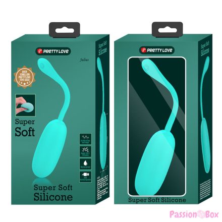 PRETTY LOVE - JULIUS WATERPROOF-RECHARGEABLE VIBRATING EGG AQUA GREEN