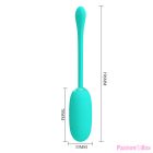 PRETTY LOVE - JULIUS WATERPROOF-RECHARGEABLE VIBRATING EGG AQUA GREEN