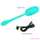 PRETTY LOVE - JULIUS WATERPROOF-RECHARGEABLE VIBRATING EGG AQUA GREEN