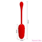 PRETTY LOVE - VIBRATING EGG WITH RED RECHARGEABLE MARINE TEXTURE