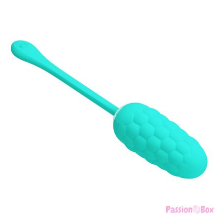 PRETTY LOVE - VIBRATING EGG WITH AQUA GREEN RECHARGEABLE MARINE TEXTURE
