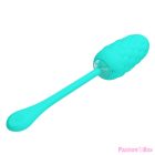 PRETTY LOVE - VIBRATING EGG WITH AQUA GREEN RECHARGEABLE MARINE TEXTURE