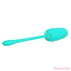 PRETTY LOVE - VIBRATING EGG WITH AQUA GREEN RECHARGEABLE MARINE TEXTURE