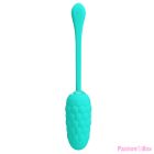 PRETTY LOVE - VIBRATING EGG WITH AQUA GREEN RECHARGEABLE MARINE TEXTURE