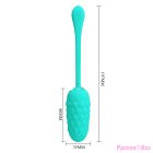 PRETTY LOVE - VIBRATING EGG WITH AQUA GREEN RECHARGEABLE MARINE TEXTURE