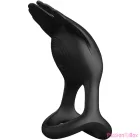 PRETTY LOVE - SILAS VIBRANT PENIS RING 7 VIBRATIONS BLACK SILICONE