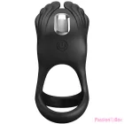 PRETTY LOVE - SILAS VIBRANT PENIS RING 7 VIBRATIONS BLACK SILICONE