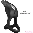 PRETTY LOVE - SILAS VIBRANT PENIS RING 7 VIBRATIONS BLACK SILICONE