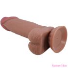 PRETTY LOVE - SLIDING SKIN SERIES REALISTIC DILDO WITH SLIDING BROWN SKIN SUCTION CUP 19.4 CM