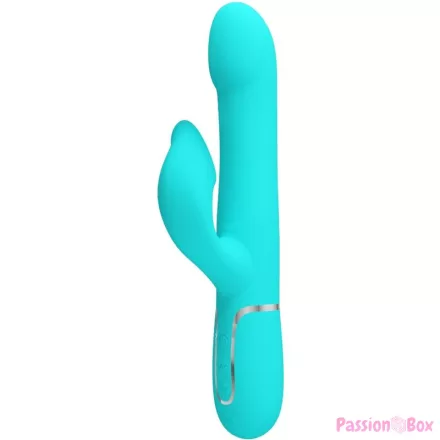 PRETTY LOVE - RABBIT VIBRATOR PEARLS AQUA GREEN