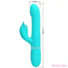 PRETTY LOVE - RABBIT VIBRATOR PEARLS AQUA GREEN