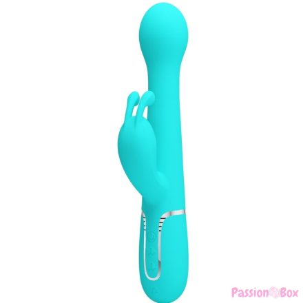 PRETTY LOVE - DEJON RABBIT VIBRATOR 3 IN 1 MULTIFUNCTION AQUA GREEN