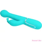 PRETTY LOVE - DEJON RABBIT VIBRATOR 3 IN 1 MULTIFUNCTION AQUA GREEN