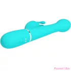 PRETTY LOVE - DEJON RABBIT VIBRATOR 3 IN 1 MULTIFUNCTION AQUA GREEN