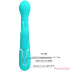 PRETTY LOVE - DEJON RABBIT VIBRATOR 3 IN 1 MULTIFUNCTION AQUA GREEN