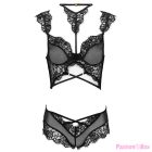 LIVCO CORSETTI FASHION - PALMENOM LC 90614 BRA + PANTY BLACK L/XL