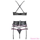LIVCO CORSETTI FASHION - SNEHANA LC 90443 BRA + GARTER BELT + PANTY BLACK