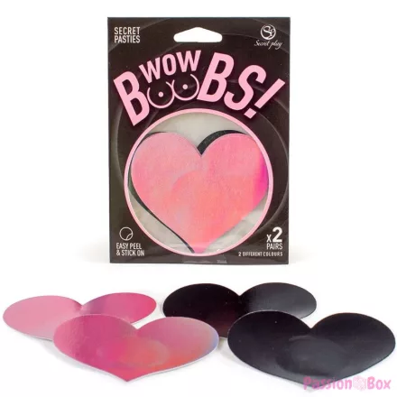 SECRET PLAY - WOW BOOBS! HEART NIPPLE COVERS