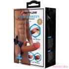 PRETTY LOVE - MARION HARNESS UNIVERSAL BRIEFS WITH VIBRATION DILDO 19 CM BROWN