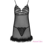 LIVCO CORSETTI FASHION - ZERUNAM SET BABYDOLL + BLACK THONG