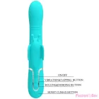 PRETTY LOVE - MULTIFUNCTION RABBIT VIBRATOR 4 IN 1 BUTTERFLY AQUA GREEN