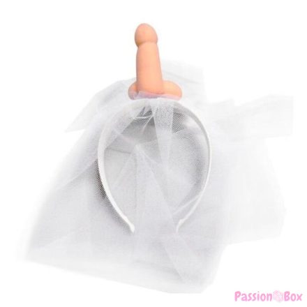 DIABLO PICANTE - WHITE BRIDAL VEIL WITH PENIS