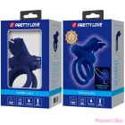 PRETTY LOVE - JAMELE DOUBLE RING WITH VIBRATION & BUTTERFLY STIMULATOR BLUE