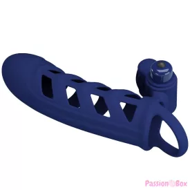 PRETTY LOVE - ALTAF VIBRATOR RING WITH SILICONE SHEATH BLUE
