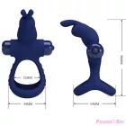 PRETTY LOVE - LUCHITO DOUBLE VIBRATING RING RABBIT BLUE