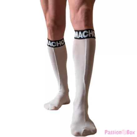 MACHO - THIN SOCKS ONE SIZE WHITE