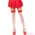 LEG AVENUE - MUSHROOM HIGH SOCKS RED/WHITE