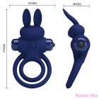 PRETTY LOVE - DAREY DOUBLE VIBRATING RING RABBIT BLUE