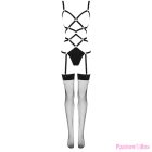 LIVCO CORSETTI FASHION - THIARA LC 20213 SET BODY + STOCKINGS BLACK S/M