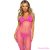 LEG AVENUE - LONG NET DRESS FUCHSIA ONE SIZE