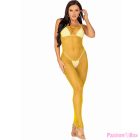 LEG AVENUE - LONG NET DRESS YELLOW ONE SIZE