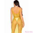 LEG AVENUE - LONG NET DRESS YELLOW ONE SIZE