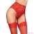 CHILIROSE - CR 4718 GARTERBELT & STOCKINGS RED M