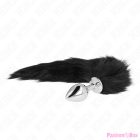 KINK - ANAL PLUG SIZE M 8 X 3.5 CM WITH SYNTHETIC TAIL 40 CM BLACK