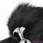 KINK - ANAL PLUG SIZE M 8 X 3.5 CM WITH SYNTHETIC TAIL 40 CM BLACK