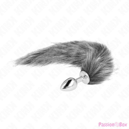 KINK - ANAL PLUG SIZE S 7 X 3 CM WITH SYNTHETIC TAIL 40 CM GREY
