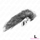 KINK - ANAL PLUG SIZE L 10 X 4 CM WITH SYNTHETIC TAIL 40 CM GREY