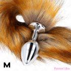 KINK - ANAL PLUG SIZE M 8 X 3.5 CM WITH SYNTHETIC TAIL 40 CM BROWN